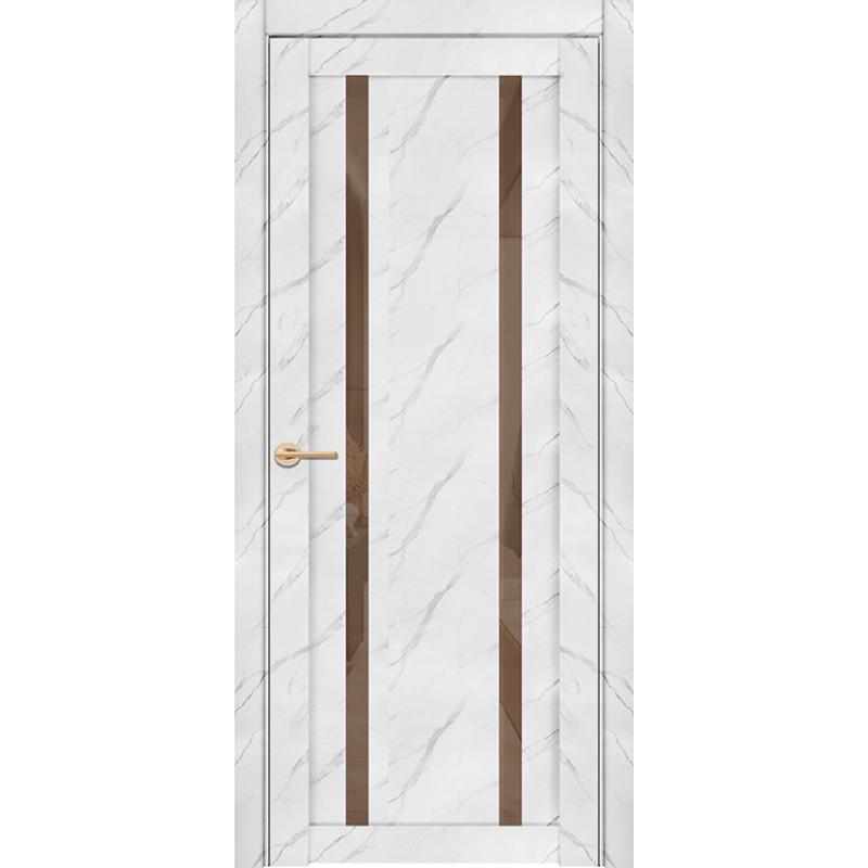 Дверь межкомнатная UniLine Mramor 30006/1 Marable Soft Touch монте белый