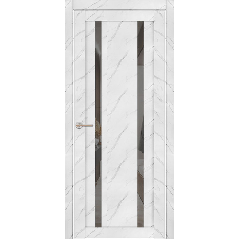 Дверь межкомнатная UniLine Mramor 30006/1 Marable Soft Touch монте белый