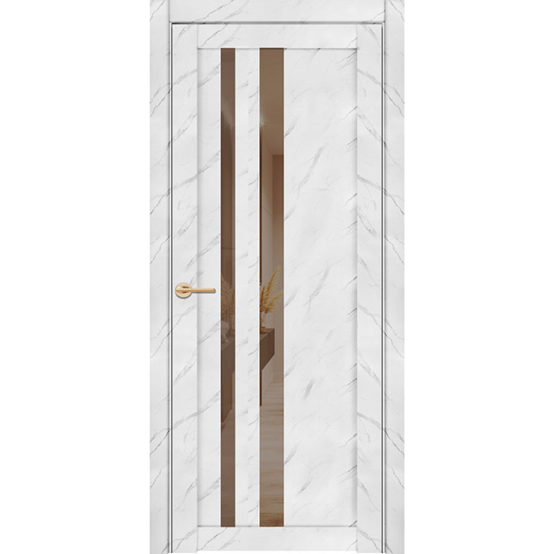 Дверь межкомнатная UniLine Mramor 30008/1 Marable Soft Touch монте белый