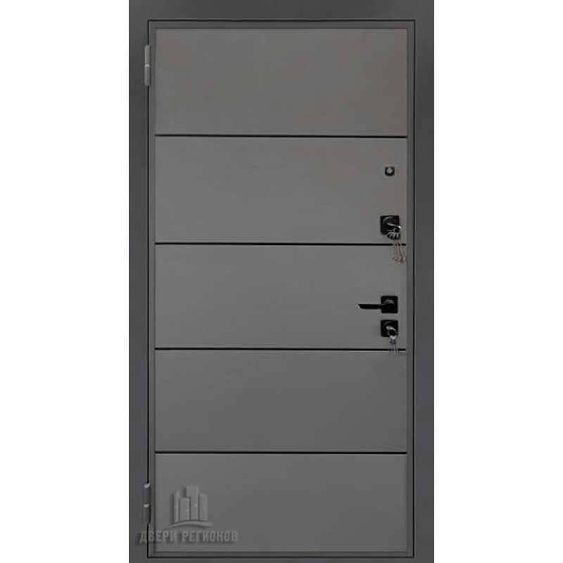 Дверь входная Liberty (Либерти), цвет h4 силк титан, панель - light 2110 (зеркало) цвет шоко велюр