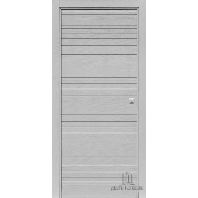 Дверь межкомнатная Linea chiaro patina argento (ral 9003) глухая