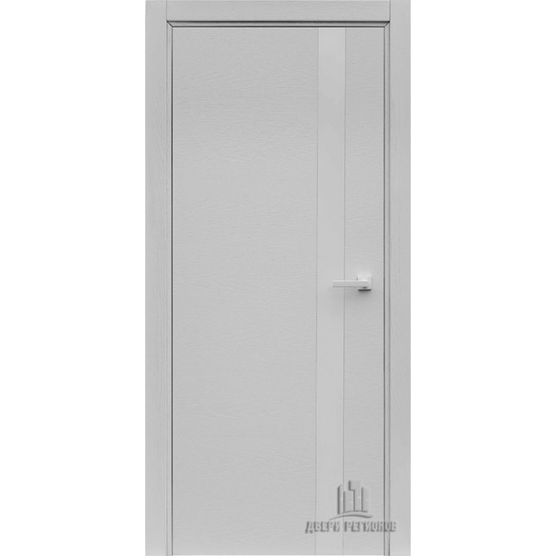 Дверь межкомнатная Uno chiaro patina argento (ral 9003) остекленная