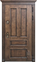 Дверь входная уличная Голиаф, цвет лиственница мореная, панель - light 2127 цвет бьянка soft