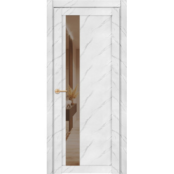 Дверь межкомнатная UniLine Mramor 30004/1 Marable Soft Touch монте белый
