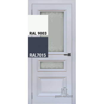 Дверь межкомнатная Неаполь 2 другие цвета: ral-7015, ral-9003 остекленная