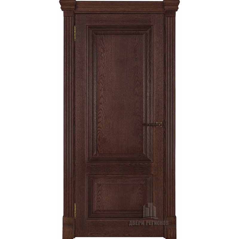 Дверь межкомнатная Корсика (широкий фигурный багет) дуб brandy глухая