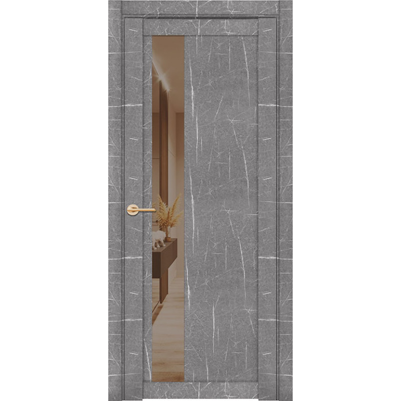 Дверь межкомнатная UniLine Mramor 30004/1 Marable Soft Touch торос серый