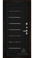 Дверь входная Nova, цвет дуб мелфорд грей софт, панель - light 2110 (зеркало) цвет шоко велюр
